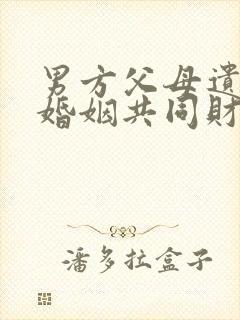 男方父母遗产是婚姻共同财产吗