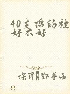 40支棉的被套好不好