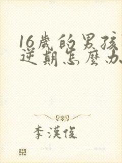 16岁的男孩叛逆期怎么办