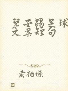 儿子踢足球最火文案短句