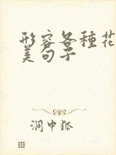 形容各种花的优美句子