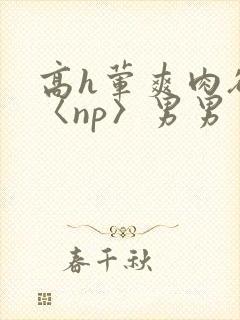 高h荤爽肉欲文〈np〉男男