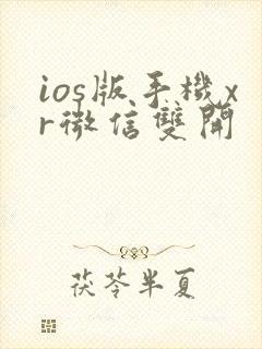 ios版手机xr微信双开