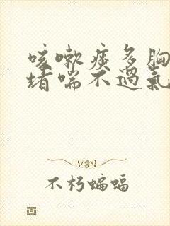 咳嗽痰多胸口闷堵喘不过气