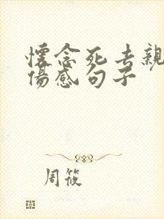 怀念死去亲人的伤感句子