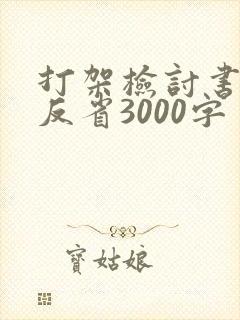 打架检讨书自我反省3000字