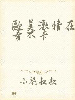 欧美激情在线观看不卡