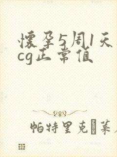 怀孕5周1天hcg正常值