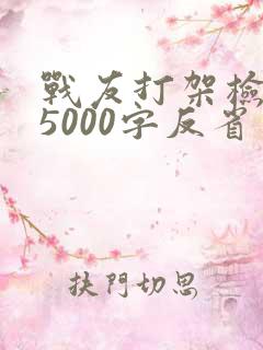 战友打架检讨书5000字反省
