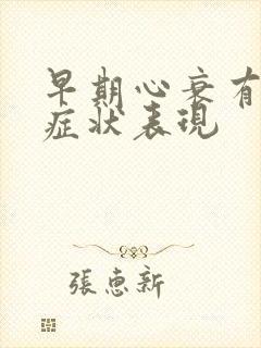 早期心衰有什么症状表现