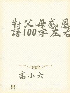 对父母感恩的话语100字左右