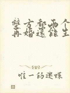 双方都两个孩子再婚还能生吗