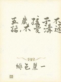 五岁孩子不爱说话,不爱沟通和交流怎么办