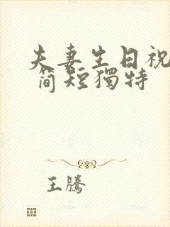 夫妻生日祝福语 简短独特