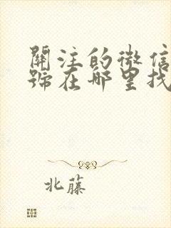 关注的微信视频号在哪里找到