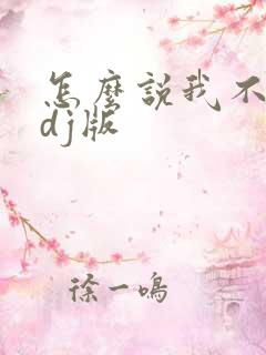 怎么说我不爱你dj版