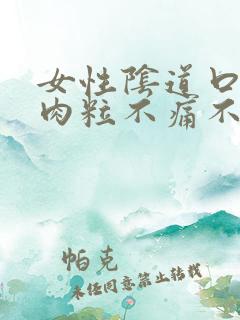 女性阴道口长了肉粒不痛不痒