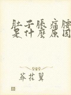 肚子胀痛腰酸痛是什么原因