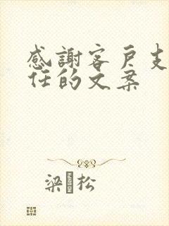 感谢客户支持信任的文案