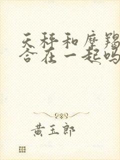 天秤和摩羯座适合在一起吗