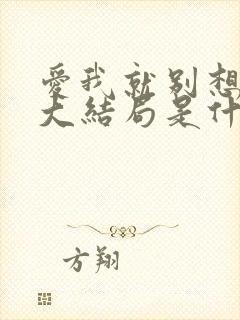 爱我就别想太多大结局是什么
