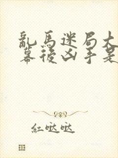 乱马迷局大结局幕后凶手是谁