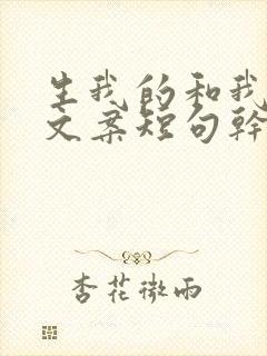 生我的和我生的文案短句干净治愈