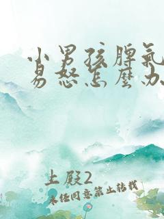 小男孩脾气暴躁易怒怎么办