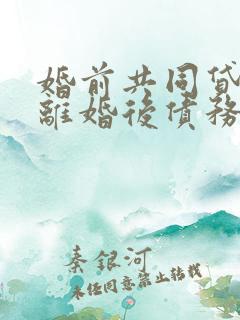 婚前共同贷款,离婚后债务怎么还