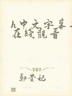 h中文字幕二区在线观看