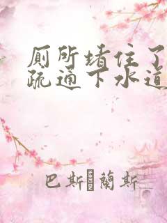 厕所堵住了怎么疏通下水道