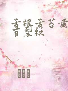 舌根舌苔黄厚腻有裂纹