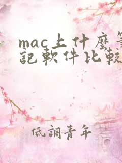 mac上什么笔记软件比较好