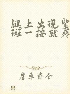 腿上出现紫色瘀斑一按就疼