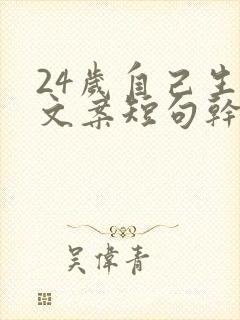 24岁自己生日文案短句干净