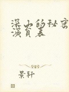 深山的秘密短剧演员表