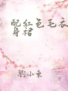 配红色毛衣的半身裙