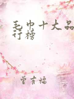 毛巾十大品牌排行榜