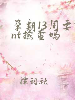 孕期13周要做nt检查吗