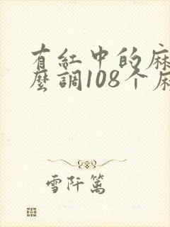 有红中的麻将怎么调108个麻将的