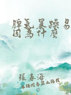 脾气暴躁易怒是因为什么