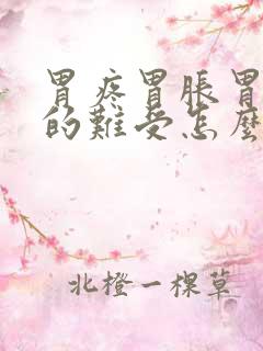 胃疼胃胀胃撑胀的难受怎么办