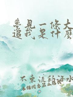 梦见一条大蟒蛇追我是什么征兆