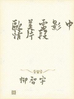 欧美电影中的激情片段