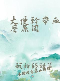 大便干带血是什么原因