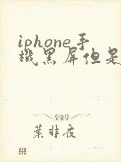 iphone手机黑屏但是有声音怎么处理
