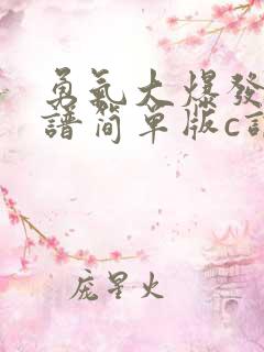 勇气大爆发吉他谱简单版c调