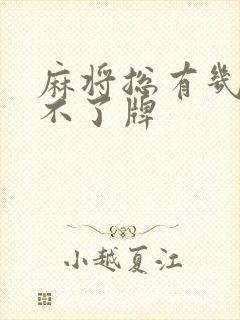 麻将总有几张上不了牌