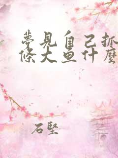 梦见自己抓了一条大鱼什么预兆