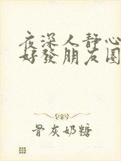 夜深人静心情不好发朋友圈的句子